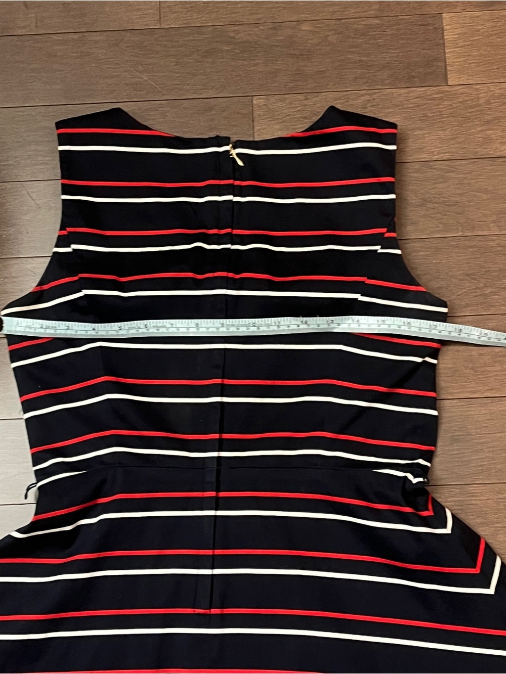 NWOT Tommy Hilfiger Striped Sleeveless Belted Mini Dress - Navy, Red & White - Picture 10 of 10